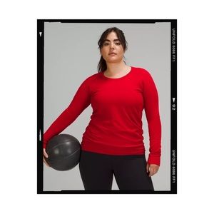 Lululemon Swiftly Tech Long Sleeve Shirt 2.0 in Dark Red